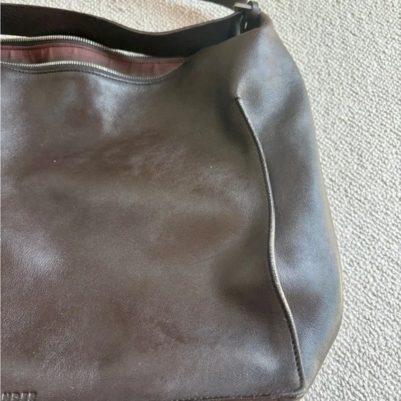 STUNNING Jil Sander chocolate leather shoulder bag - Picture 3 of 10